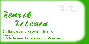henrik kelemen business card